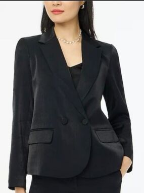 Nwt J.Crew High Shine Double Breasted Blazer Size 18